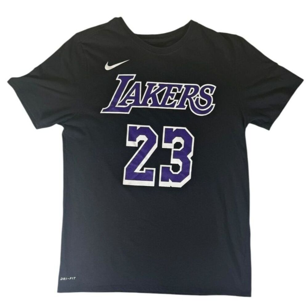 Nike Lakers Lebron James #23 Dri- Fit Nike Tee Size L